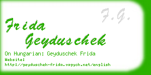 frida geyduschek business card